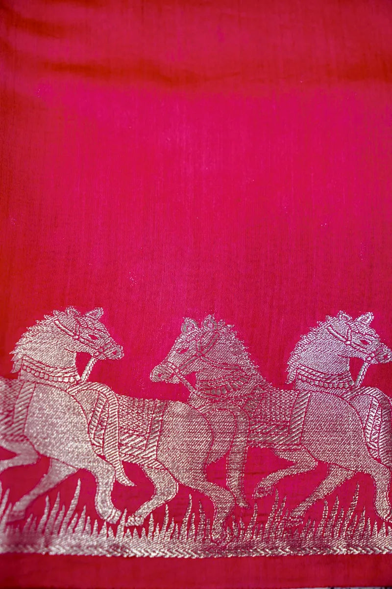 PINK COLOR PURE CHINIYA SILK SAREE