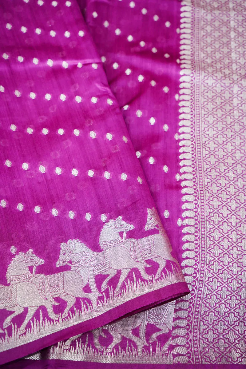WINE COLOR PURE CHINIYA SILK SAREE