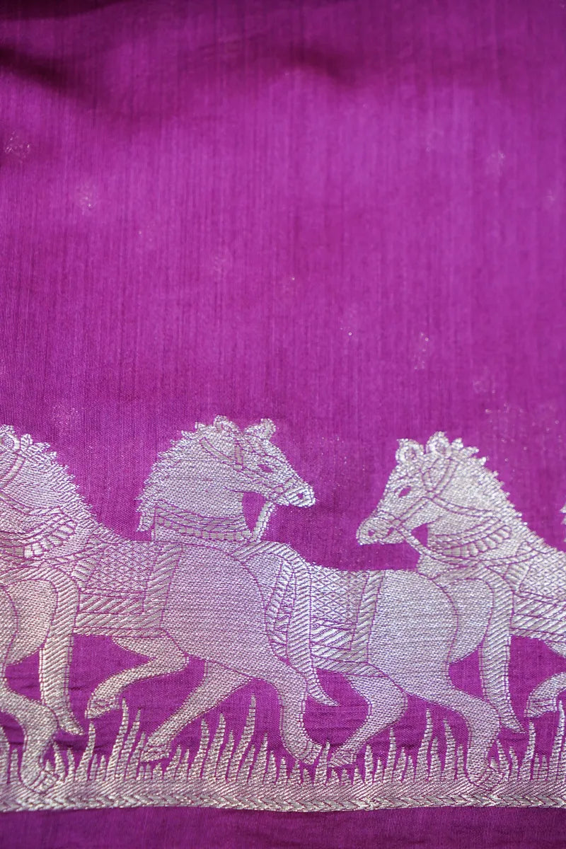 WINE COLOR PURE CHINIYA SILK SAREE