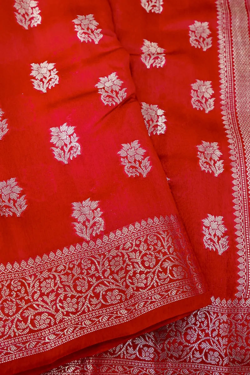 ROSE PINK COLOR PURE DUPIAN SILK SAREE