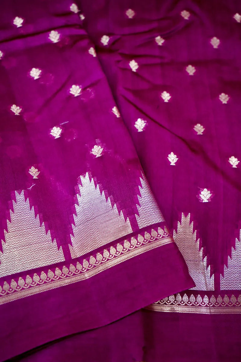 WINE COLOR PURE DUPIAN SILK SAREE