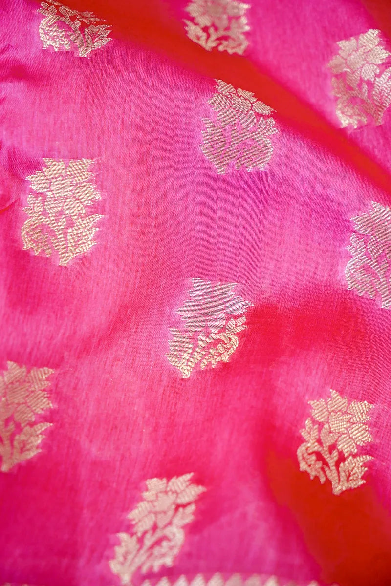 BABY PINK COLOR PURE DUPIAN SILK SAREE