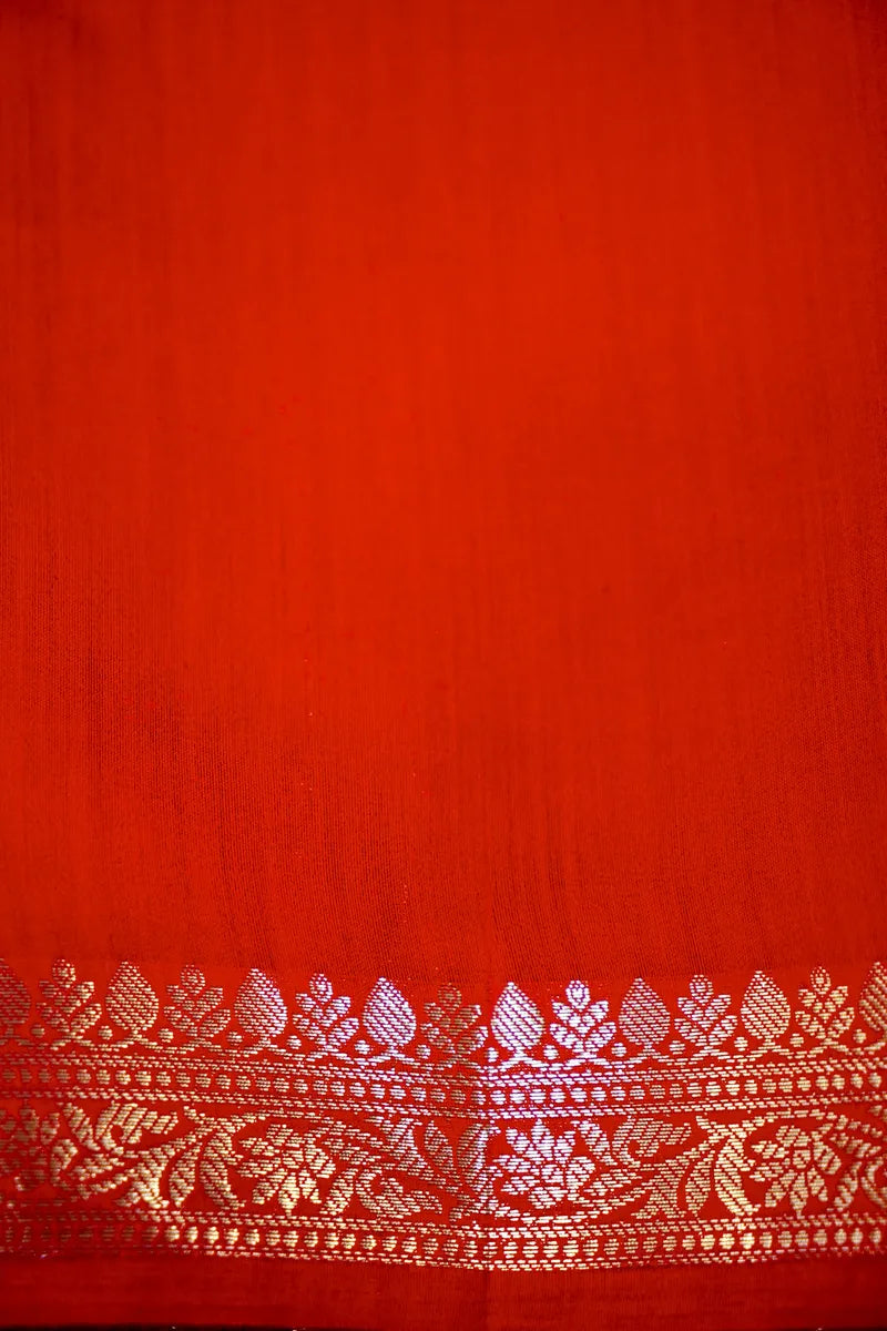 RED COLOR PURE CHINIYA SILK SAREE