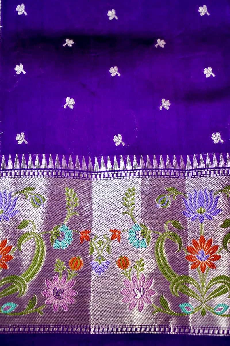 PURPLE COLOR PURE DUPIAN SILK SAREE