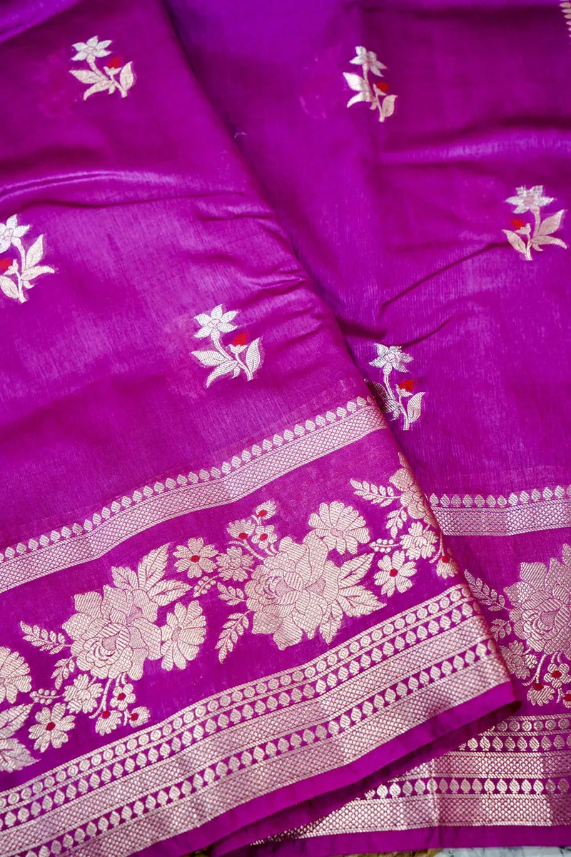WINE COLOR PURE DUPIAN SILK SAREE