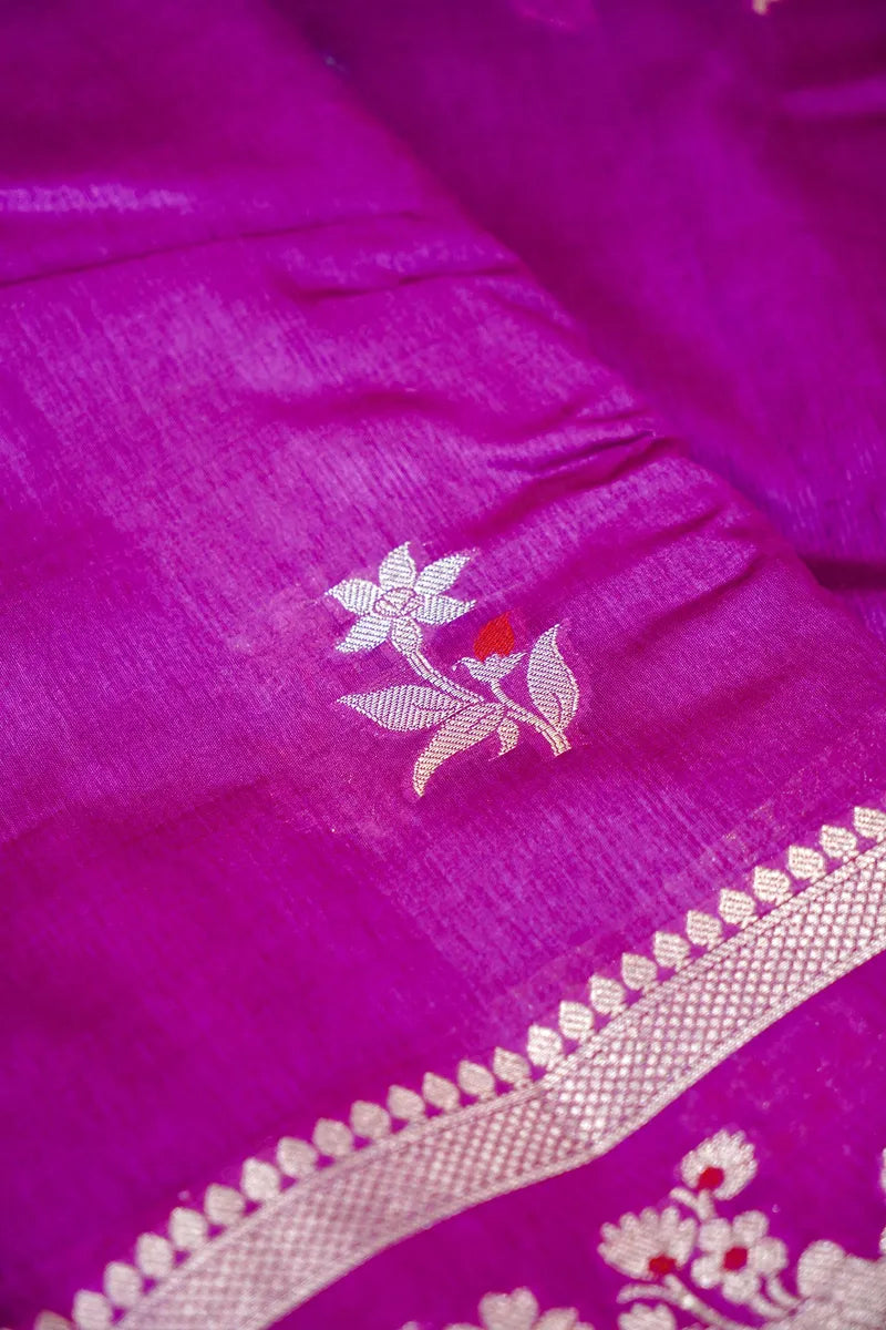 WINE COLOR PURE DUPIAN SILK SAREE
