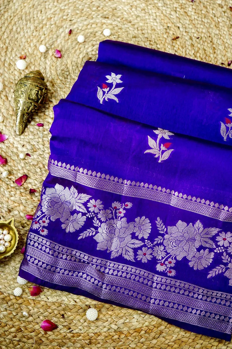 PURPLE COLOR PURE DUPIAN SILK SAREE