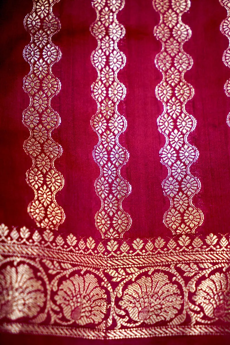 NEVY BLUE WITH PINK COLOR PURE CHINIYA SILK SAREE