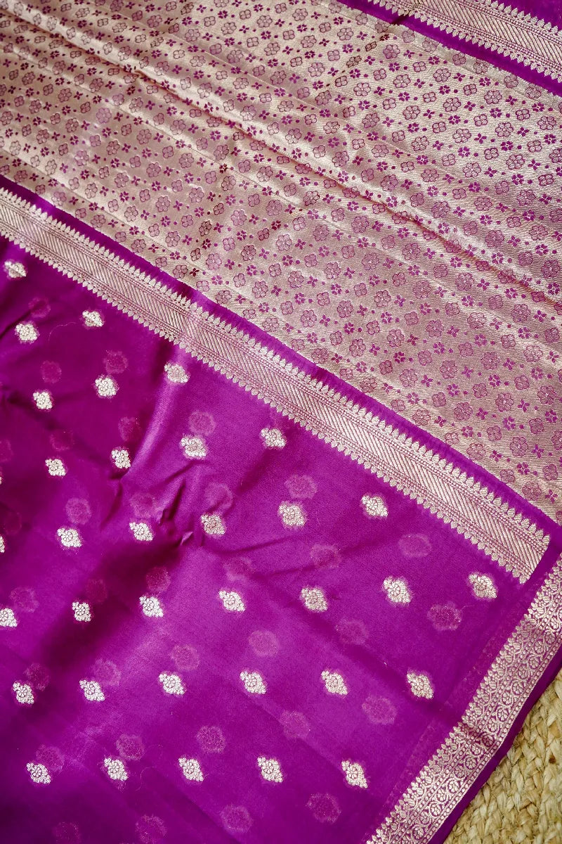 PURPLE COLOR PURE DUPIAN SILK SAREE