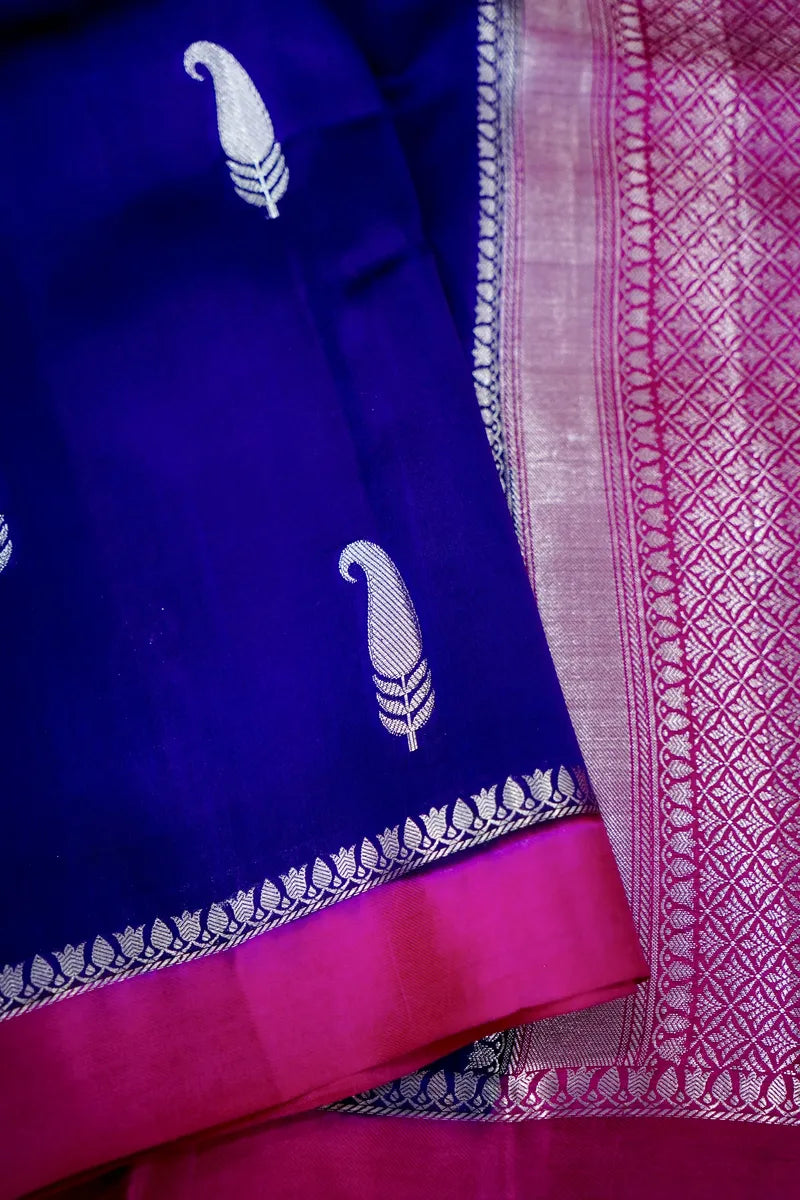ULTRA VOILET COLOR PURE MANGO SILK SAREE