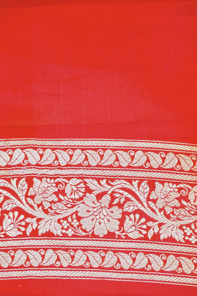 PURE BANARASI RED COLOR DOUBLE KATAN SILK SAREE