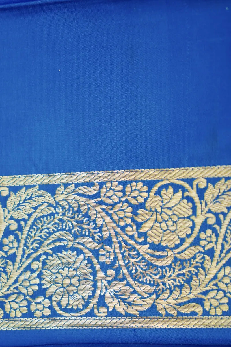 PURE BANARASI FIROZI COLOR DOUBLE KATAN SILK SAREE