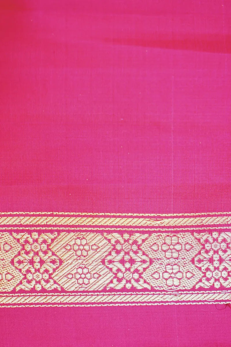 PURE BANARASI RANI COLOR DOUBLE KATAN SILK SAREE