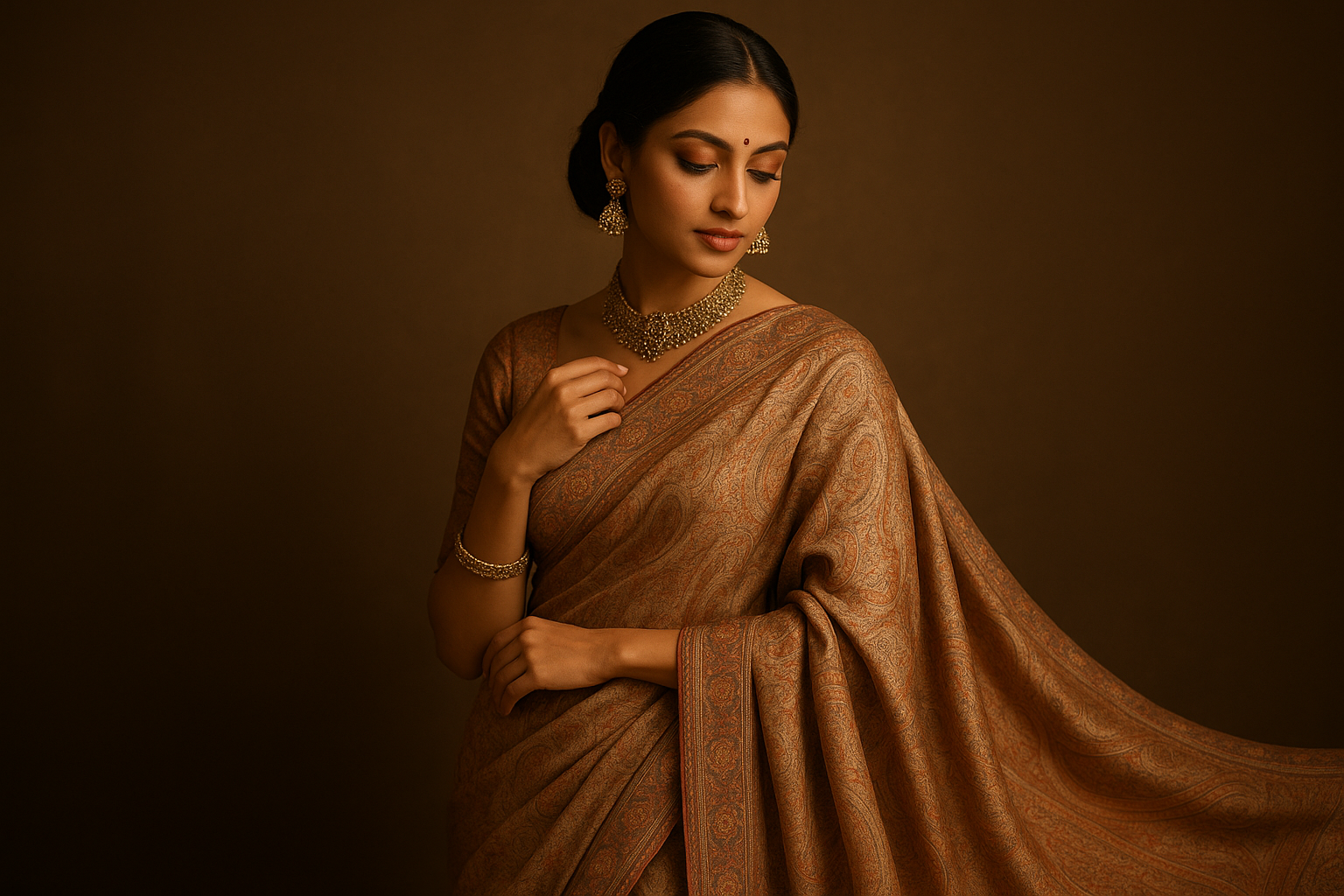 The Art of Drape: A Guide to the Pashmina Silk Saree