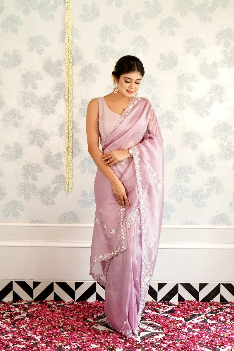 LAVENDER COLOR SAREE