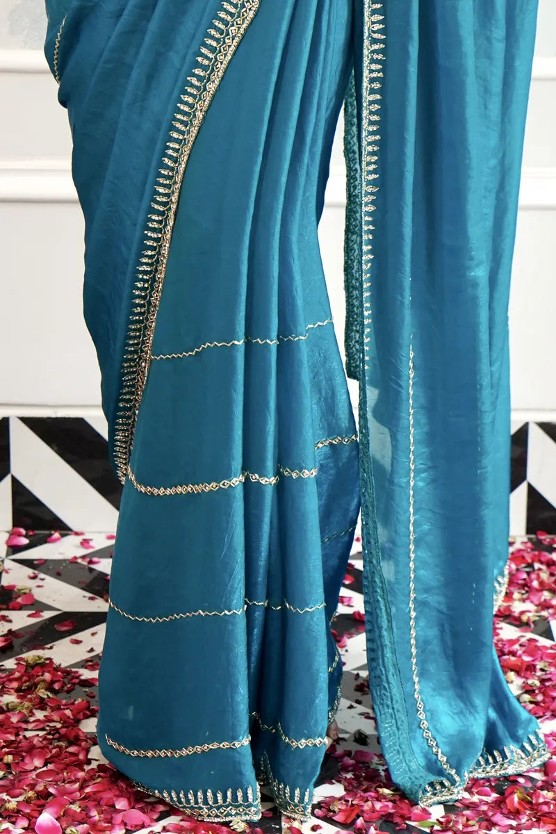 FIROZI COLOR READY TO WEAR SAREE INDO WESTERN