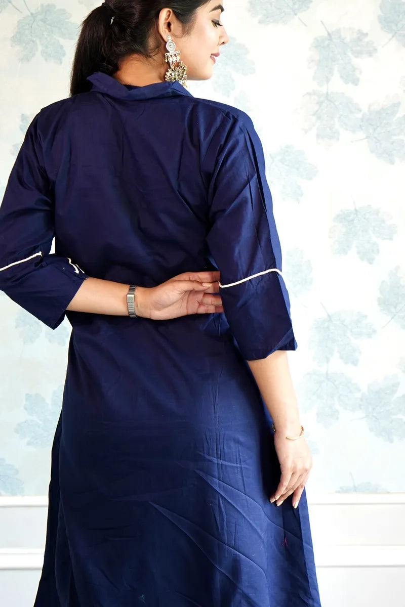 FLAMINGO GRACE: MIDNIGHT BLUE CO-ORD SET"