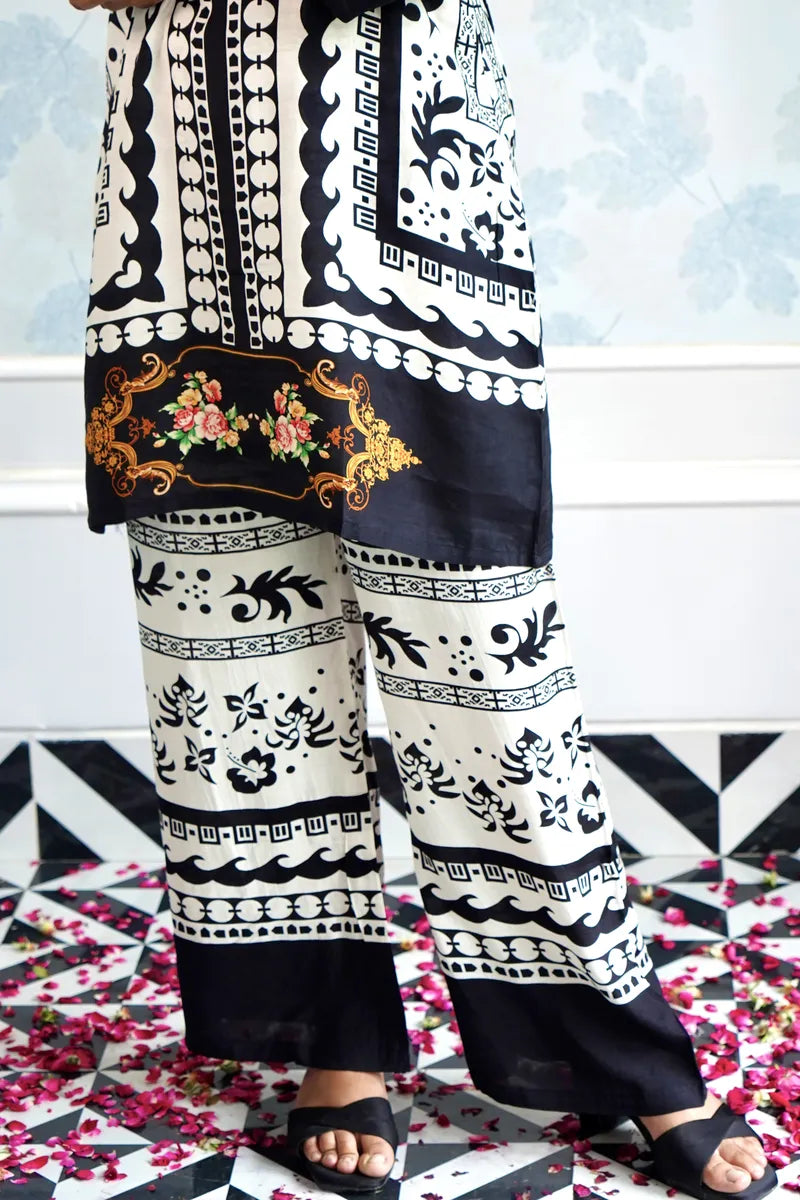URBAN ETHNIC: BLACK & WHITE FUSION CO-ORD