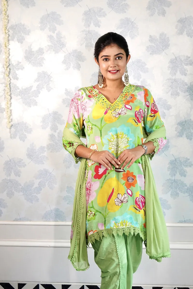 LEAF & PETALS - DREAMY DHOTI FUSSION LOOK