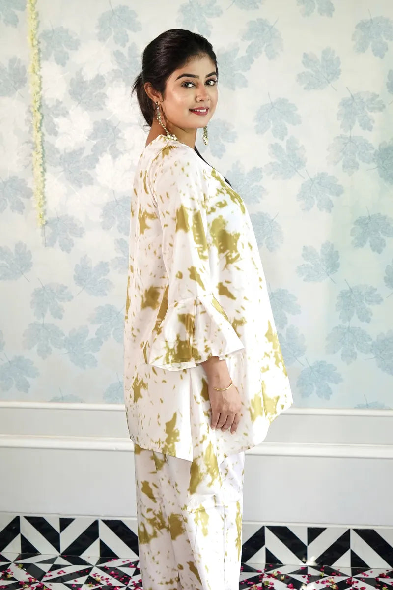 GOLDEN MIST: MIRROR WORK CO-ORD ELEGANCE"