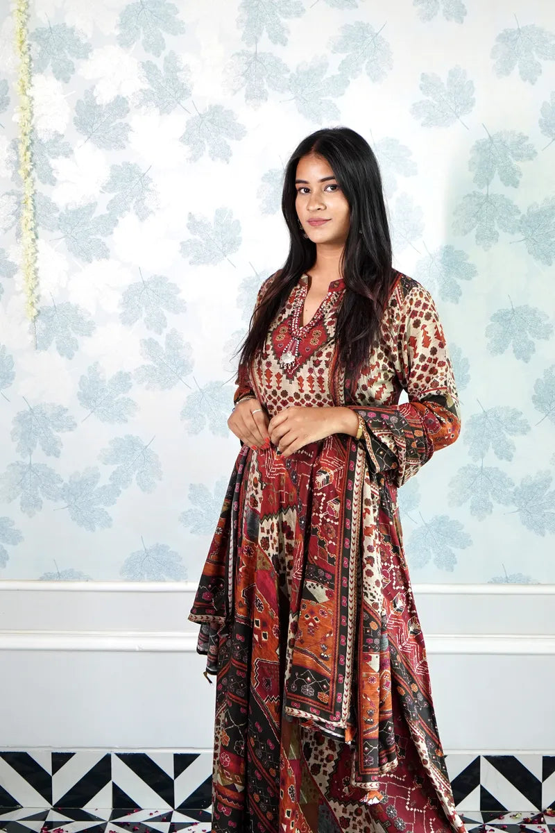 DESERT BLOOM TRADITIONAL LONG DRESS