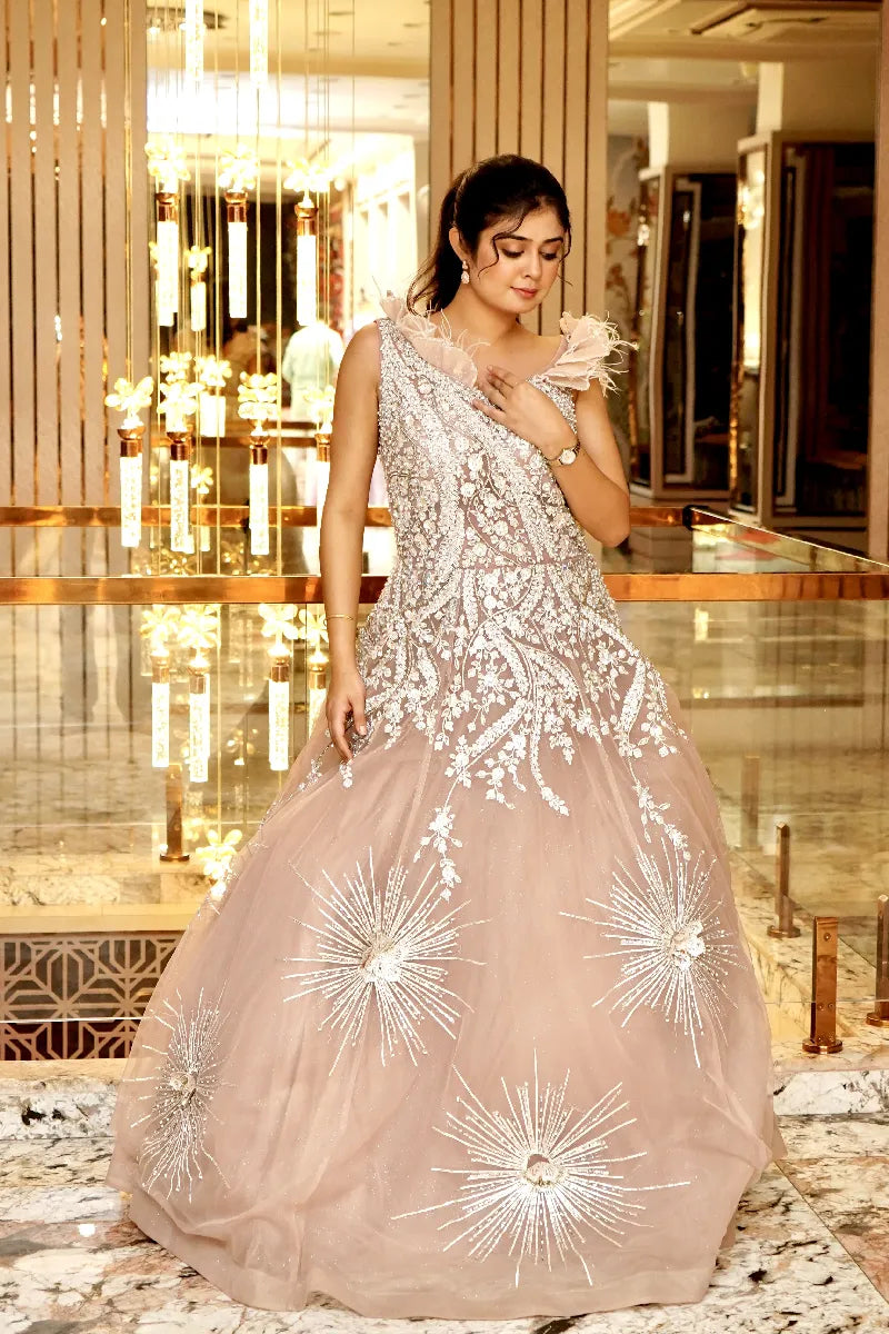 PEARL PERFECTION BROWN COLOR GOWN