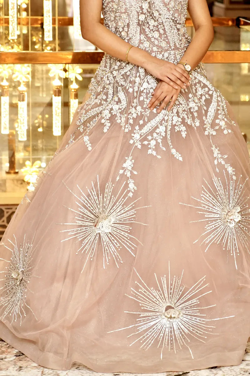 PEARL PERFECTION BROWN COLOR GOWN