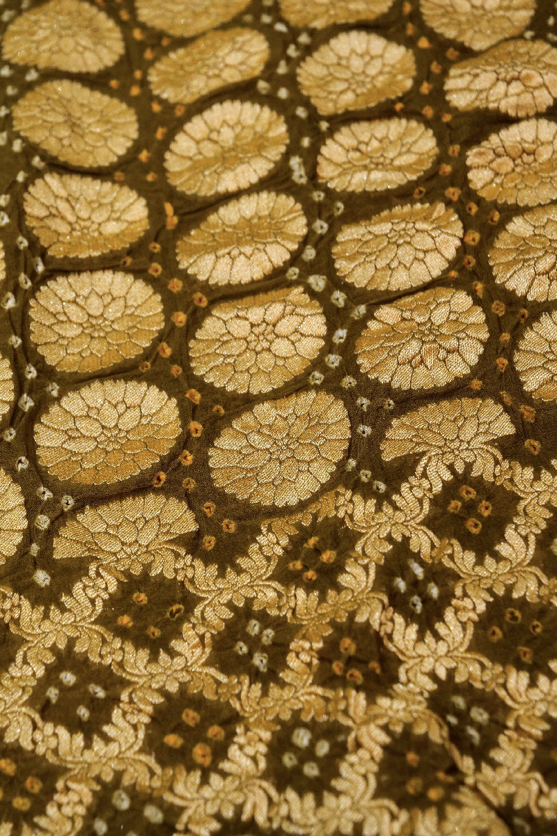 PURE DUPION SILK MEHNDI GREEN COLOR UNSTICHED SUIT