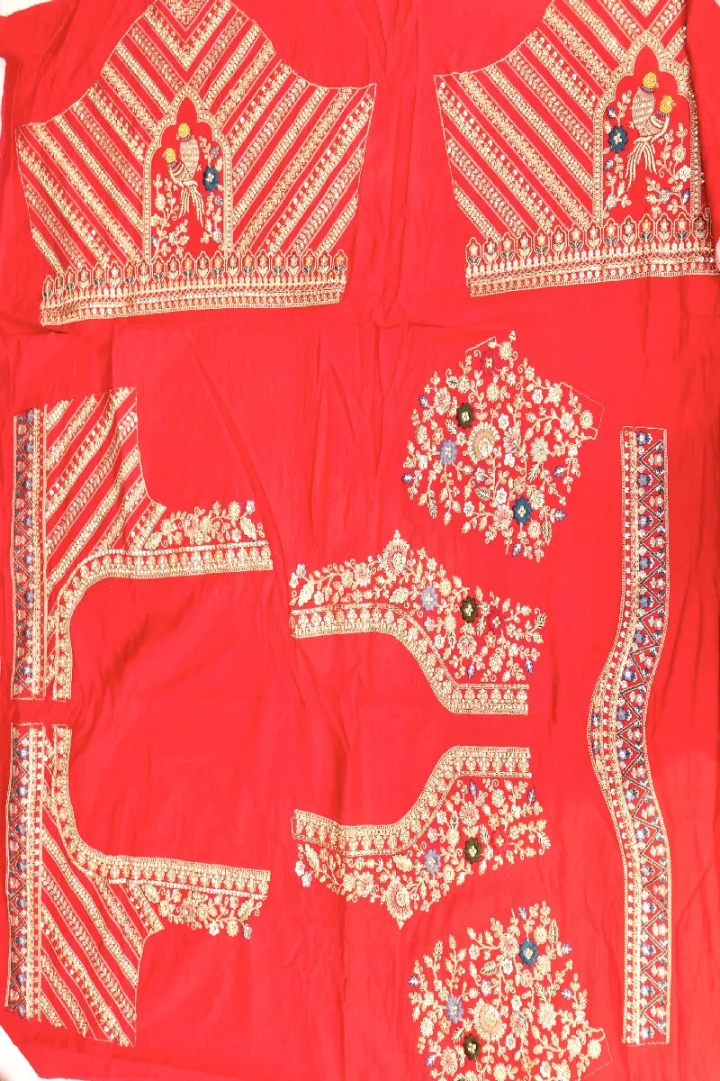RAW SILK ROSE RANI COLOR LEHENGA