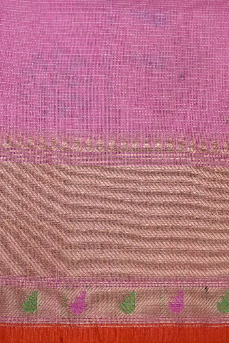 BANARASI BABY PINK COLOR SUPERNET COTTON SAREE
