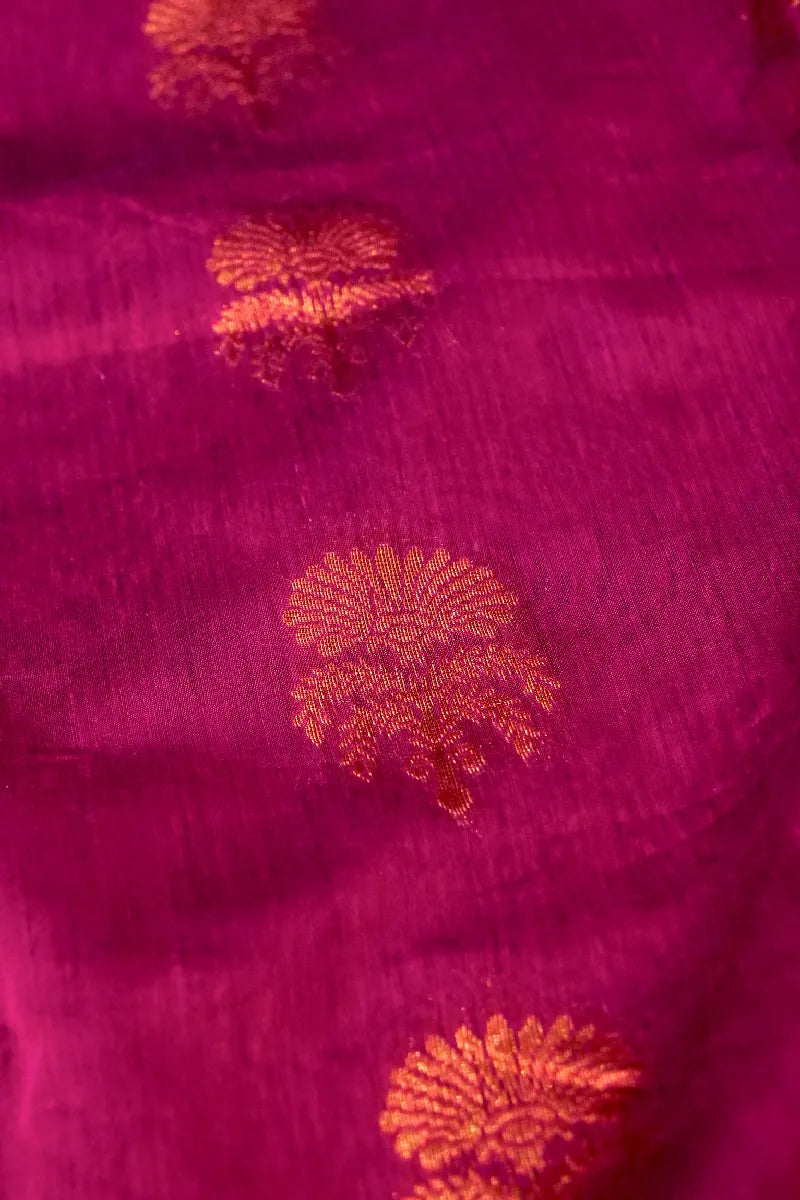 BANARASI WINE COLOR SIKO COTTON SAREE