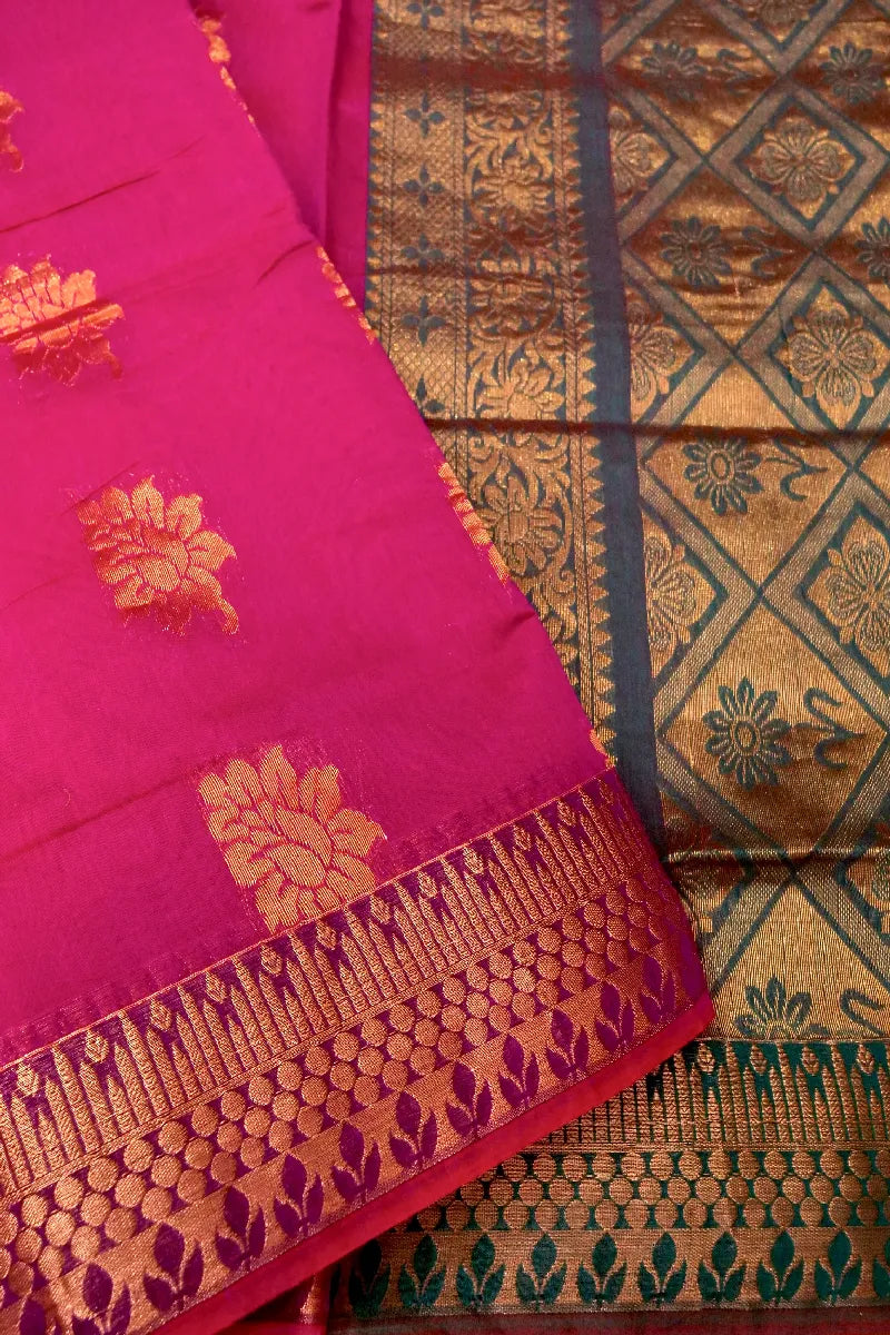 BANARASI PURPLE COLOR SIKO COTTON