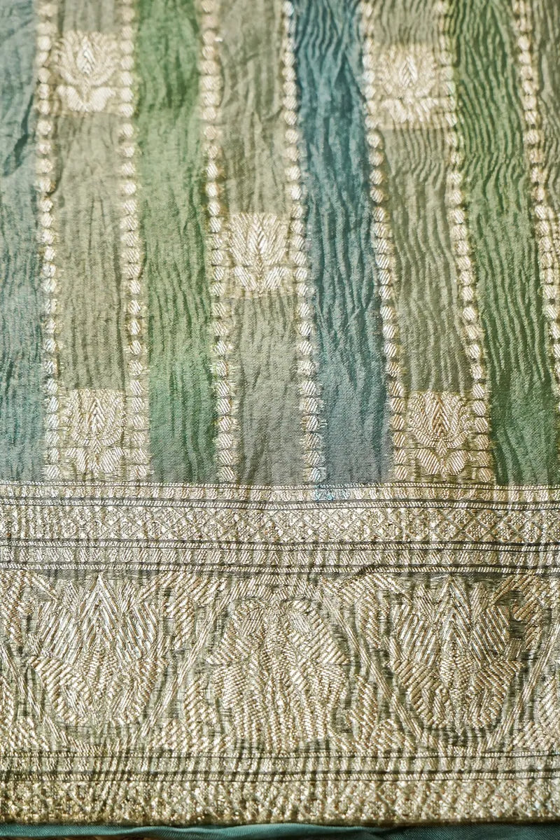 CRUSH TISSUE SILK RANGKART COLOR UNSTITCHED SUIT MATERIAL