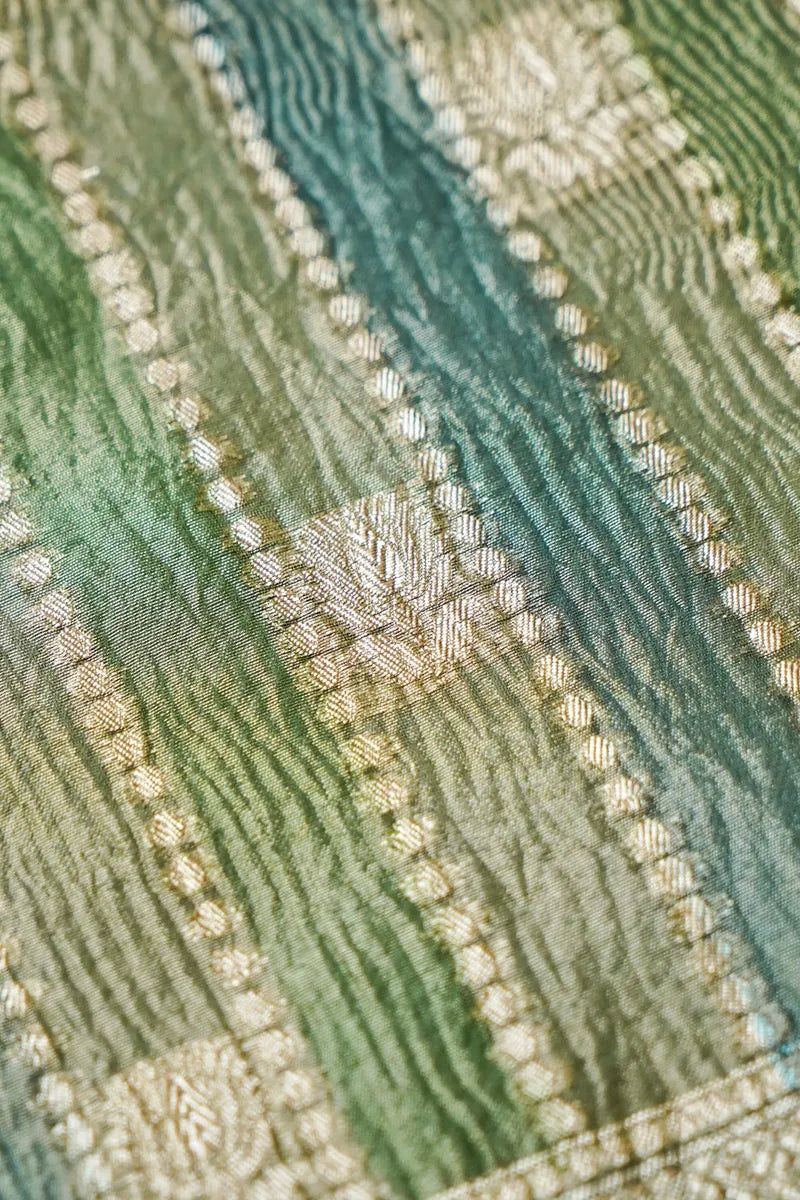 CRUSH TISSUE SILK RANGKART COLOR UNSTITCHED SUIT MATERIAL