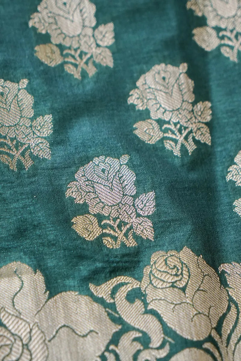 CHINIYA SILK SEA GREEN COLOR UNSTITCHED SUIT MATERIAL