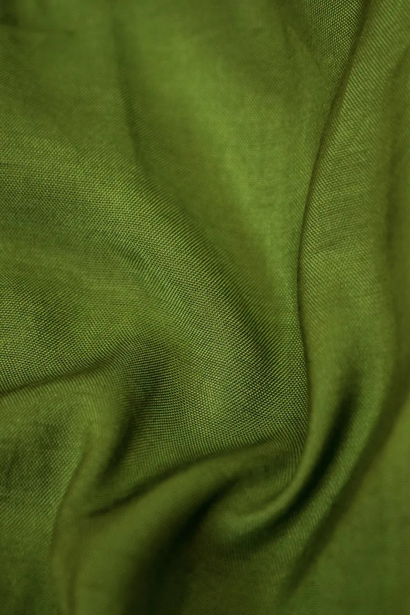 BANARASI SILK RED WITH MEHENDI COLOR UNSTITCHED SUIT MATERIAL