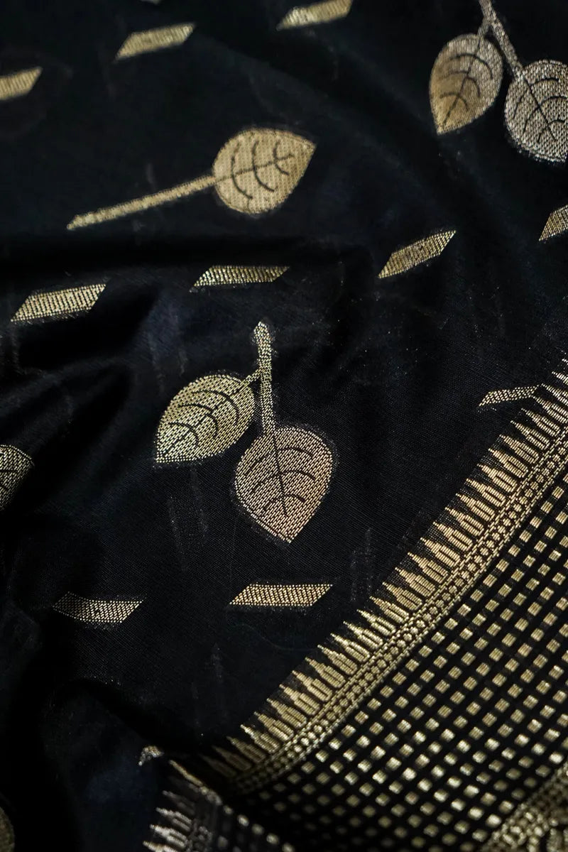 COTTON SILK LAVENDER WITH BLACK COLOR UNSTITCHED SUIT MATERIAL