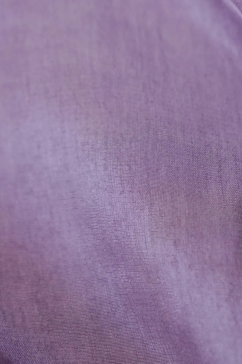 KHADDI SILK LAVENDER COLOR UNSTITCHED SUIT MATERIAL