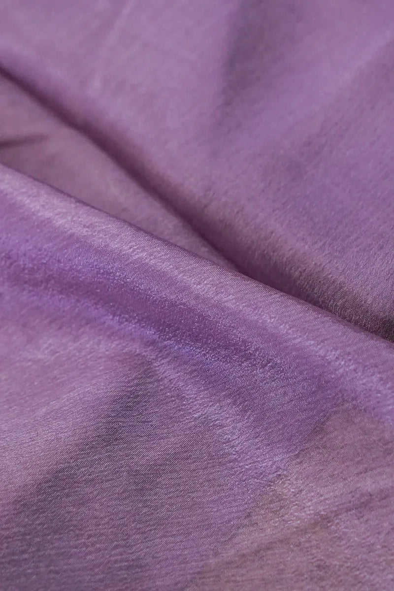 KHADDI SILK LAVENDER COLOR UNSTITCHED SUIT MATERIAL