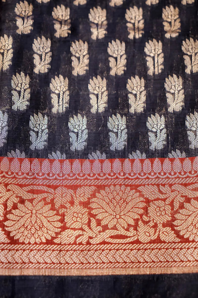 COTTON SILK CARBON BLUE COLOR UNSTITCHED SUIT MATERIAL