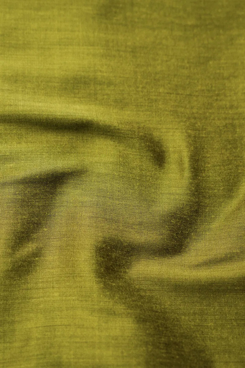 COTTON SILK PISTA GREEN COLOR UNSTITCHED SUIT MATERIAL