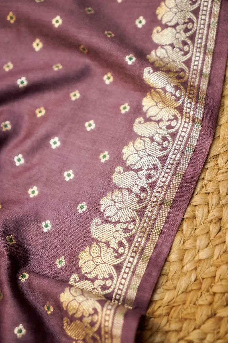CHINIYA SILK ONION PINK COLOR UNSTITCHED SUIT MATERIAL
