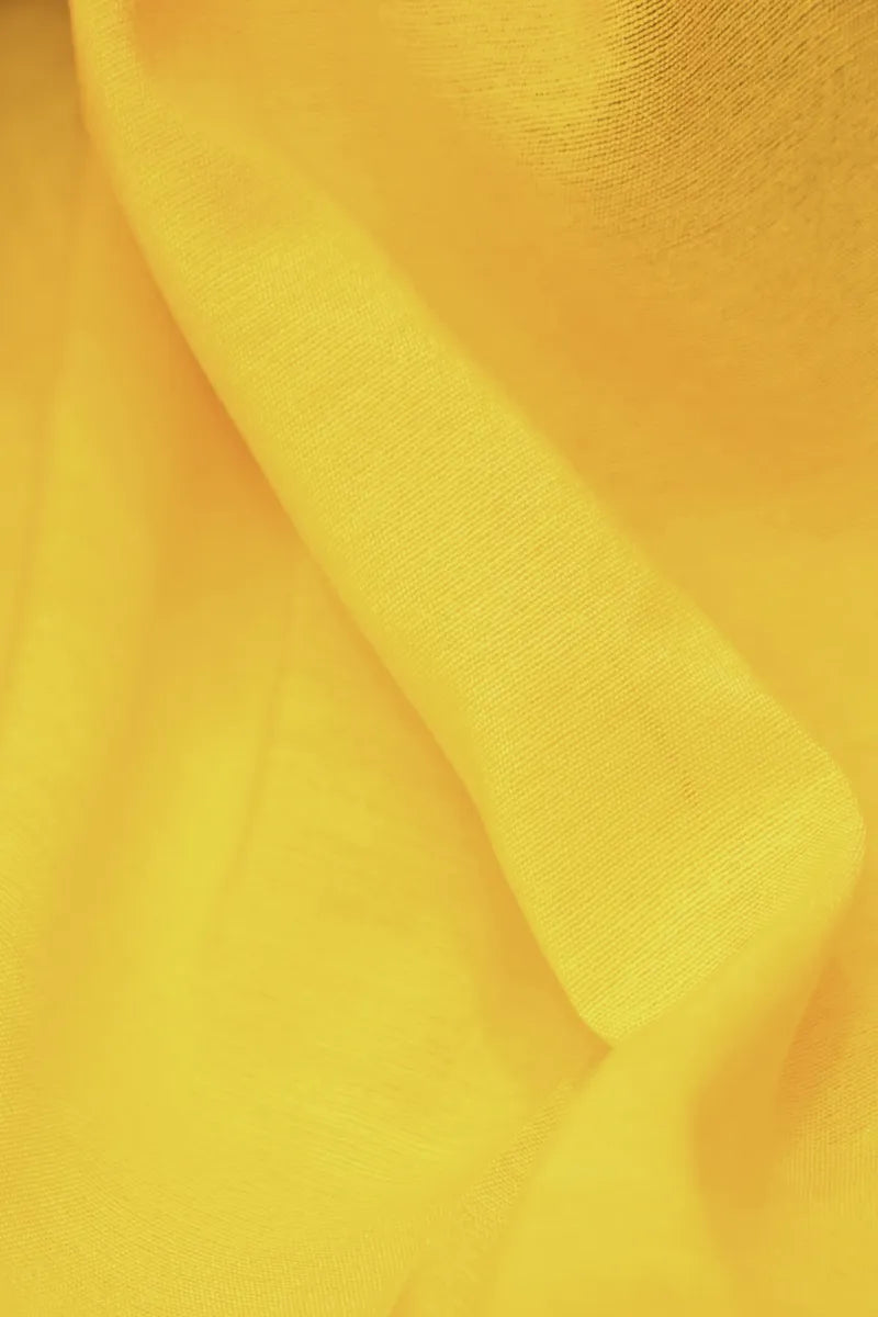 BANARASI SILK YELLOW COLOR UNSTITCHED SUIT MATERIAL