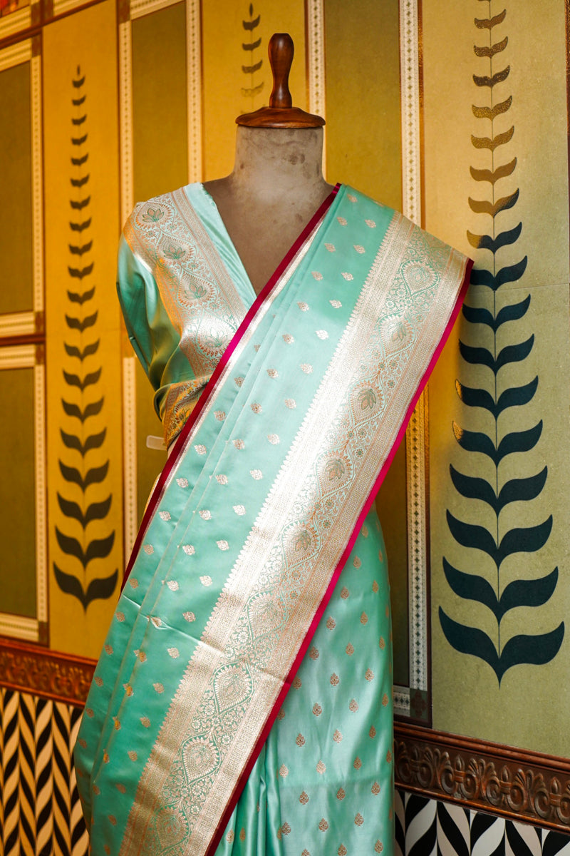 PASTEL C GREEN SILK SAREE