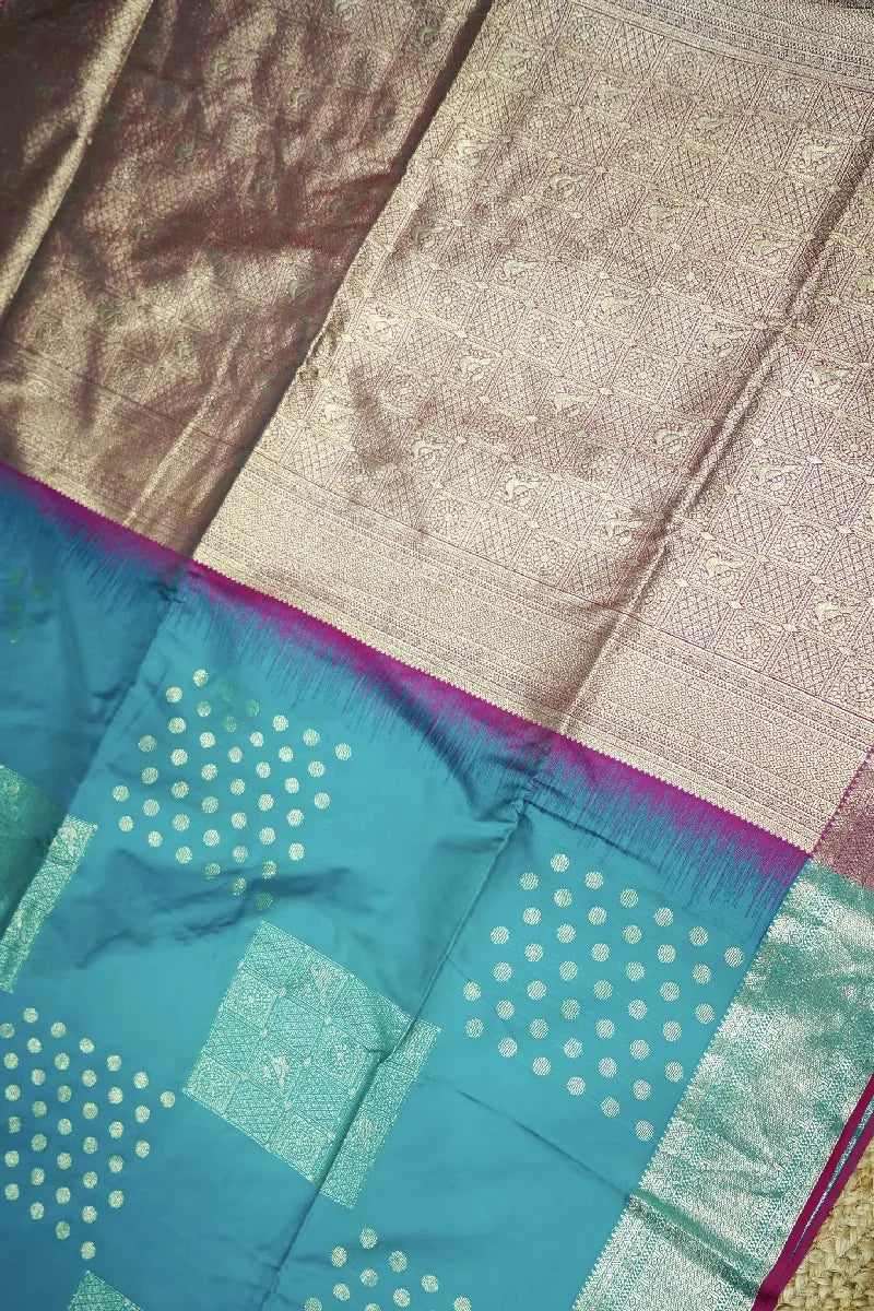 RAMA GREEN COLOR BANARASI SILK SAREE
