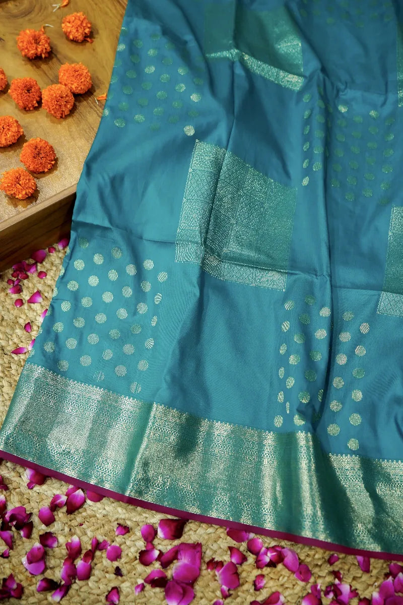 RAMA GREEN COLOR BANARASI SILK SAREE