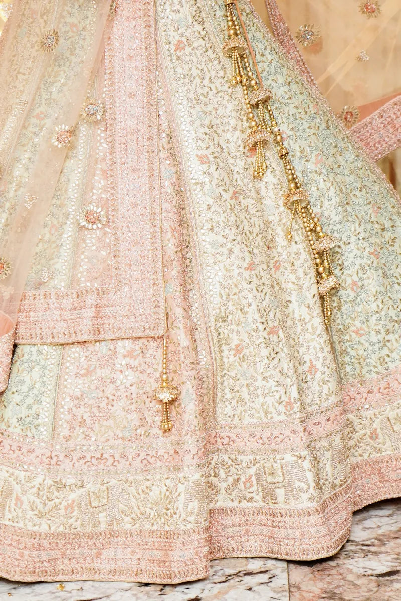 PEACH COLOR LEHENGA BRIDAL