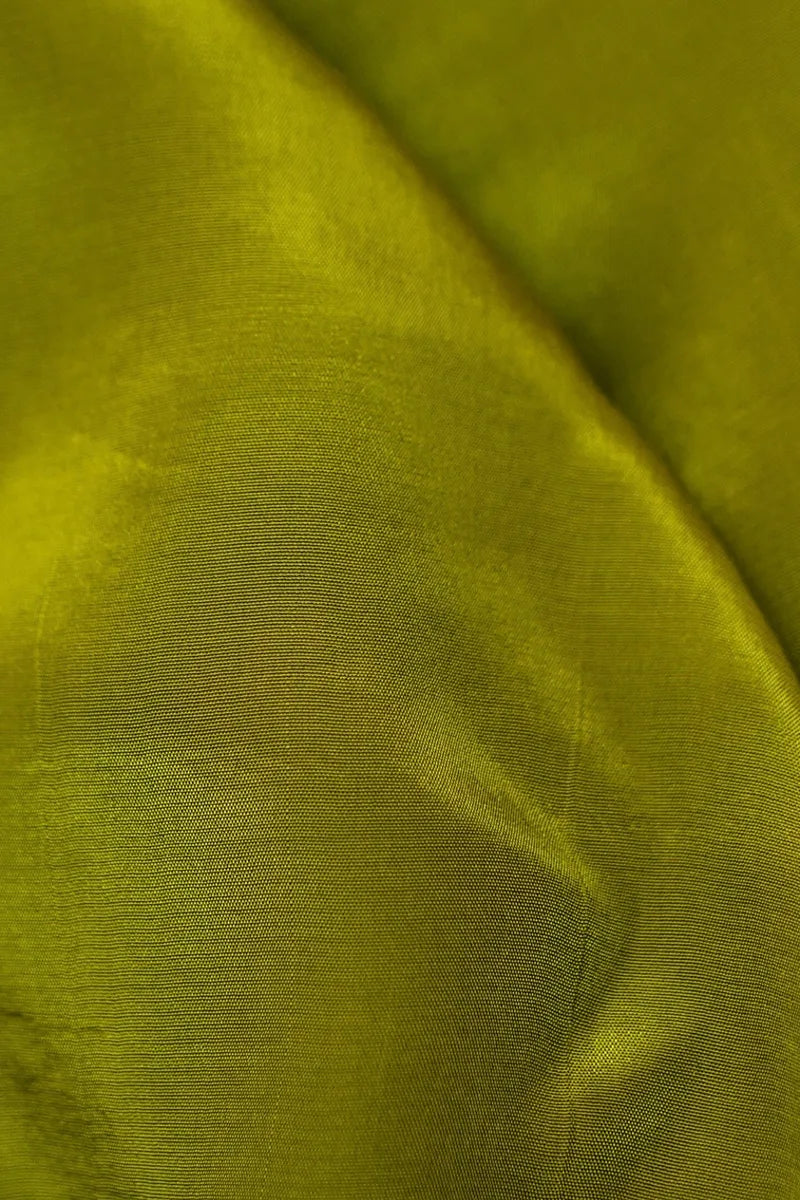 KATAN SILK PARROT GREEN COLOR UNSTITCHED SUIT MATERIAL
