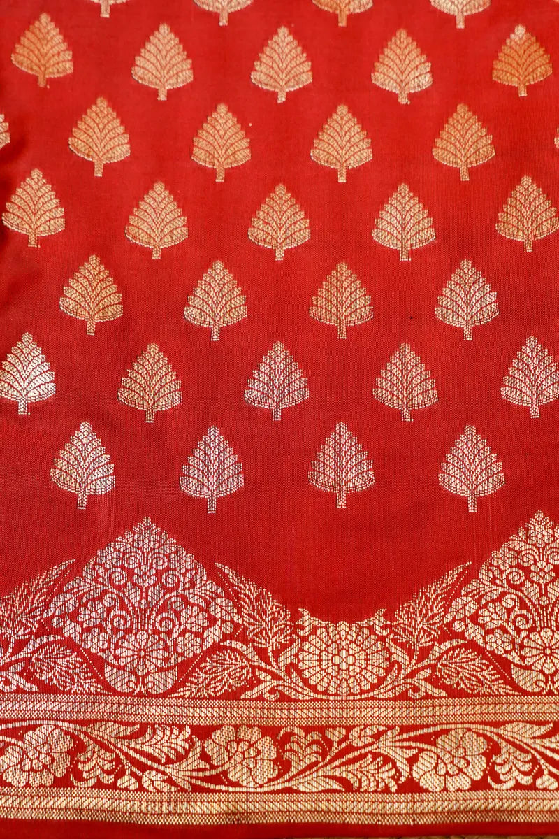 BANARASI SILK MAROON COLOR UNSTITCHED SUIT MATERIAL