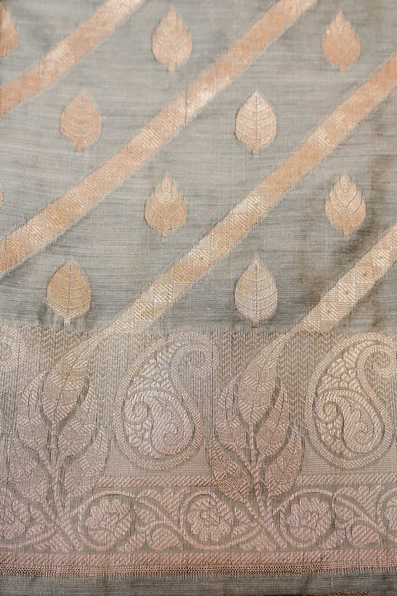 COTTON SILK GREY COLOR UNSTITCHED SUIT MATERIAL